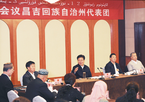 聚焦自治區(qū)兩會(huì)之現(xiàn)場:張春賢:解決好基層“物”和“人”的問題 聚焦自治區(qū)兩會(huì)之現(xiàn)場:張春賢:解決好基層“物”和“人”的問題