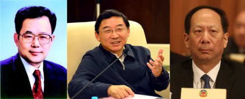從左到右依次為孫志剛、于偉國、石泰峰。
